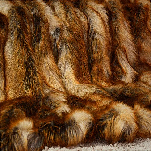 Luxury Faux Fur Throw Blanket w/ Reversible Design Couch Bed 84"x58"