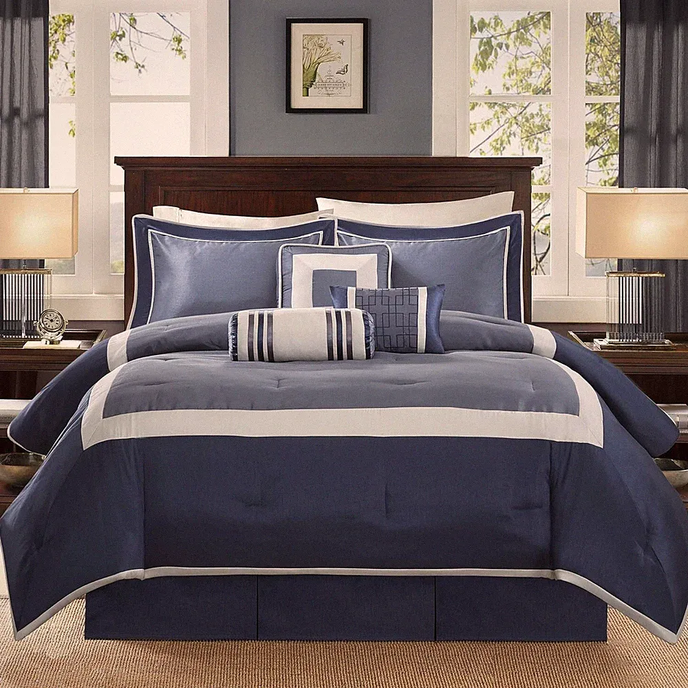 Madison Park 7 Pieces Comforter Set-Deluxe Hotel Collection Luxury Bedding